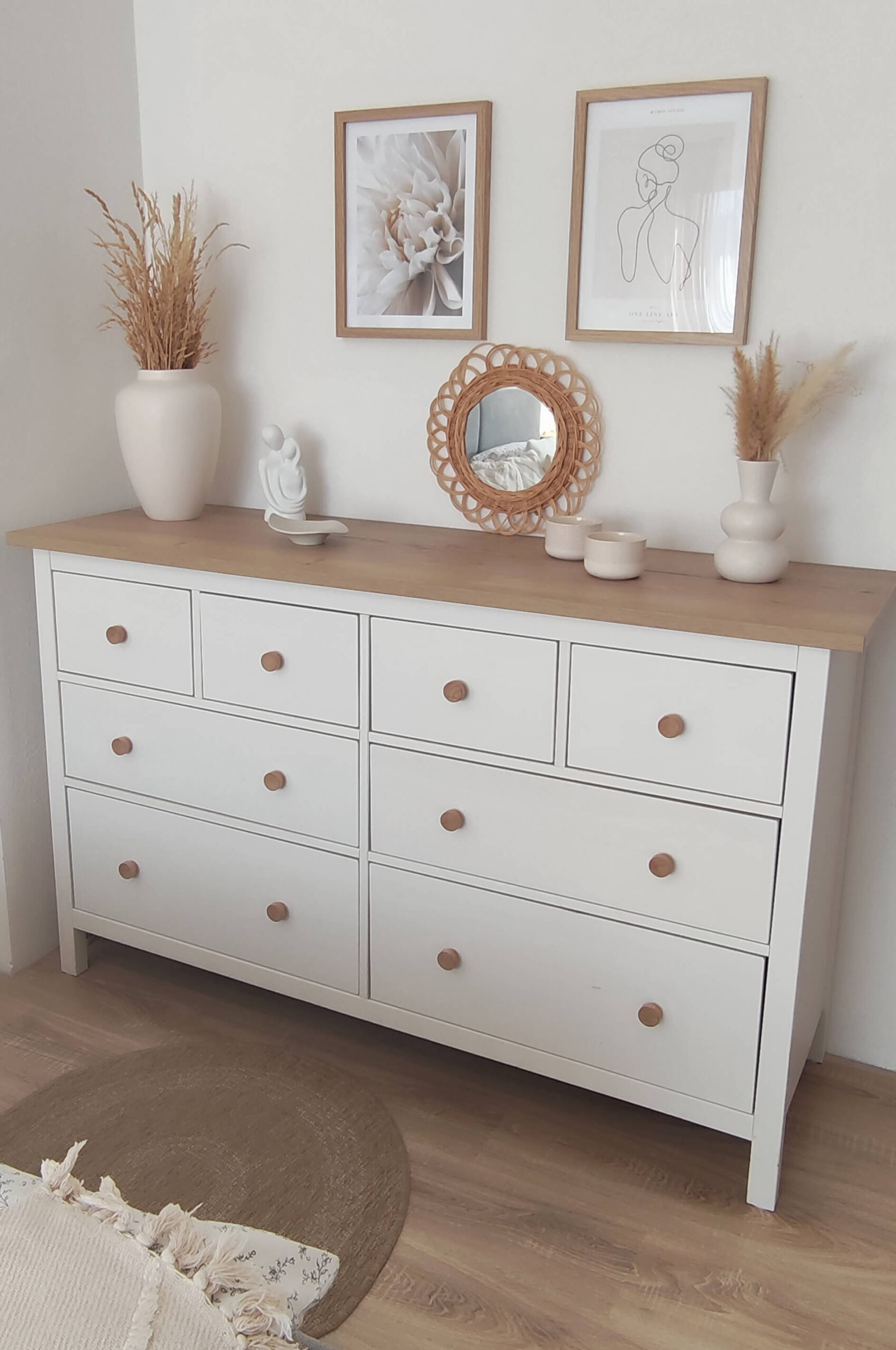 Holz Abdeckplatte auf IKEA Kommode